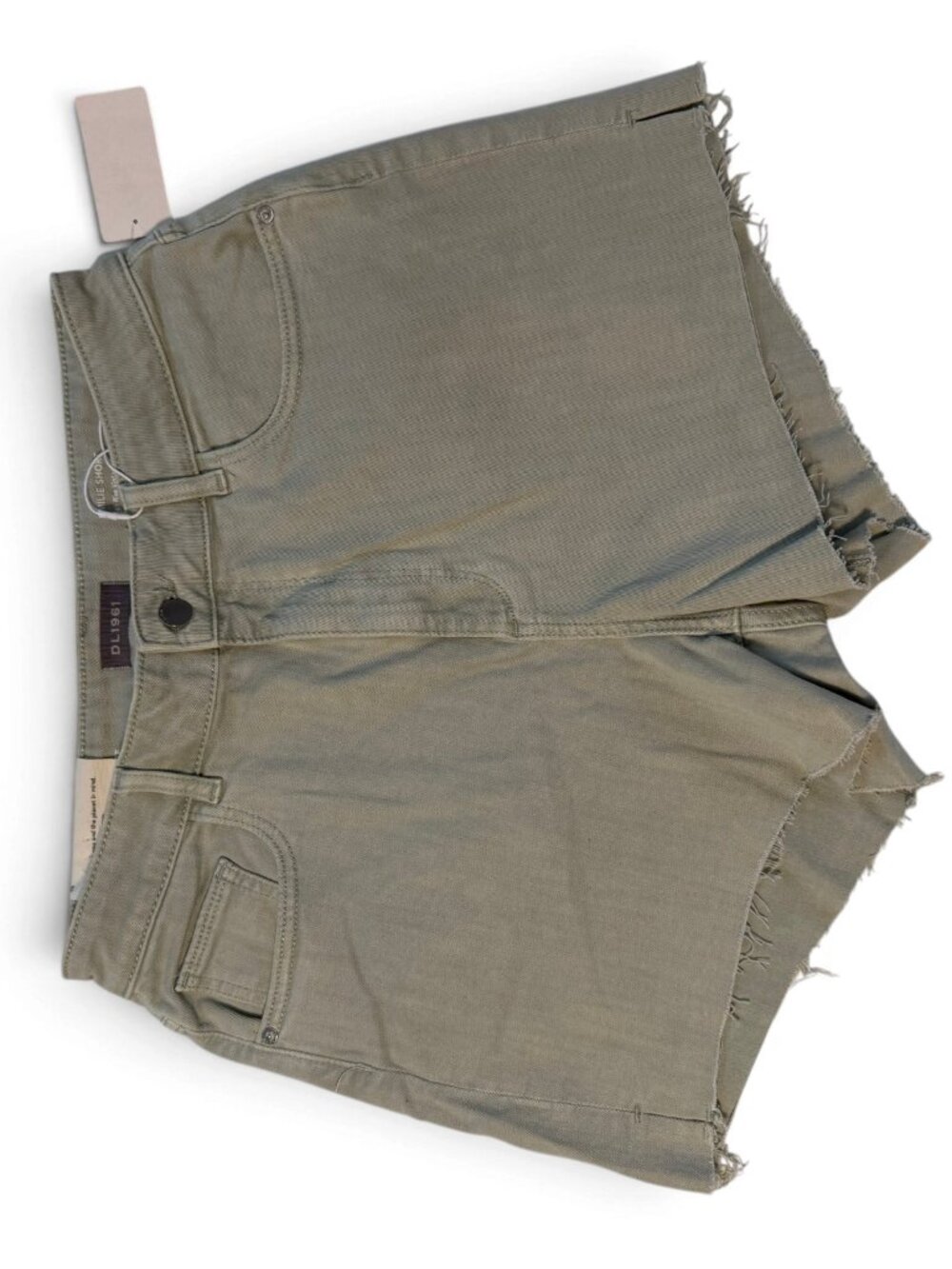 DL1961 - Emilie High Rise Vintage 4" Short, Kiwi Raw, Size 28, NWT
